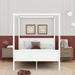 Hokku Designs Mahana Bed Wood in White | 74.8 H x 62.7 W x 83.9 D in | Wayfair DA3FD5866FFE485985324091FFF92966