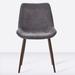 George Oliver Kaygan Solid Back Side Chair Set of 4 Upholstered, Metal in Gray | 32.3 H x 19.3 W x 18.5 D in | Wayfair