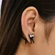 Boucle d'oreille chat noir mignon pour femme piercing d'oreille bijoux drôles petit animal de