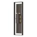 Hubbardton Forge Shadow Box Flush Mount Outdoor Wall Sconce Plastic in White/Black/Brown | Tall | Wayfair 302607-1051