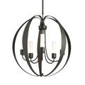 Hubbardton Forge Pomme 5 - Light Outdoor Chandelier Glass/Aluminium/Metal in Gray | Short: 40.1" to 45.7" | Wayfair 364201-SKT-SHRT-20-GG0392