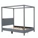Latitude Run® Size Canopy Platform Bed w/ USB & Type-C Ports Metal in Gray | 81.1 H x 61.8 W x 85.4 D in | Wayfair 5ADFC5E82D6749EE9A55D44C305A9E45