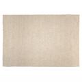 Tapis rectangulaire 200x290cm en laine bouclée couleur beige