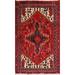 Geometric Tribal Hamedan Persian Area Rug Wool Hand-knotted Carpet - 3'5" x 4'7"