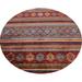 Vegetable Dye Kazak Oriental Wool Area Rug Hand-knotted Office Carpet - 8'0" x 8'0" Round
