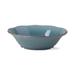 16 oz. 7 in. Veranda Cracked Glazed Solid Aqua Wavy Edge Melamine Serving Bowls 4 pc Dishwasher Safe Indoor Outdoor