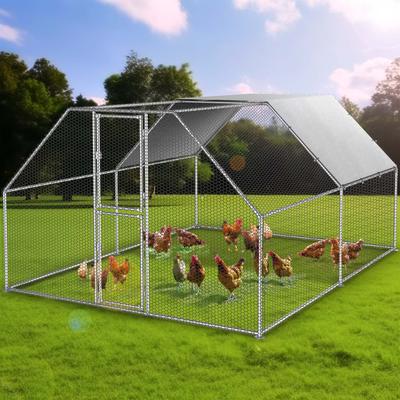 Moasis Large Metal Chicken Coop Cage with Cover Poultry Fence Outdoor,Poultry Cage for Rabbits Goose Ducks