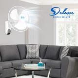 2 Pack-16 Inch Digital Wall Mount Fan with Remote Control 3 Oscillating Modes, 3 Speed, 72 Inches Power Cord 2 Exhaust