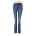 LC Lauren Conrad Jeans - Mid/Reg Rise Skinny Leg Boyfriend: Blue Bottoms - Women's Size 4 - Medium Wash