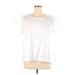 LC Lauren Conrad Short Sleeve Top White Crew Neck Tops - Women's Size 2X-Large