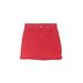 Kidpik Denim Skirt: Red Solid Skirts & Dresses - Kids Girl's Size 12