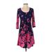 R&B Collection Casual Dress: Pink Floral Dresses - Women's Size Small