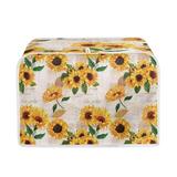 Binienty Dust-proof Toaster Covers 4 Slice Wide Slot Bread Appliance Toaster Cover Hello Fall Durable Farmhouse Toasters Home Kitchen Decor Thanksgiving Sunflowers Broiler Organizer Bag