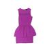 H&M Casual Dress - Fit & Flare Crew Neck Sleeveless: Purple Solid Dresses - Women's Size 2