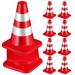 12pcs Tiny Traffic Cones Signs Mini Traffic Cones Models Plastic Toys Traffic Cones