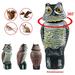 Realistic Owl Decoy Rotating Head Outdoor Garden Repellent Bird Scare w/Sound