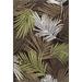 Yarpeq Premium Tropical Palm Tree Leaves 8X10 Indoor Outdoor Area Rug Brown/Green Stain Fade Resistant Rug For Patio Porch Lanai Pool Kitchen Bedroom