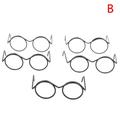 TOP-helper Great Collection 5PCS Fashion Round Frame Lensless Retro Doll Glasses For Doll