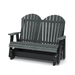 Wildridge Heritage Double Glider Dark Gray and Black Outdoor Weather Resistant Poly Patio Furniture