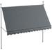 Outsunny 11.5 x 4 Freestanding Retractable Awning Non-Screw Dark Gray