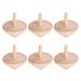 NUOLUX 6pcs Funny Tops Toy Wooden Peg-top Toy Kids Traditional Toy (Khaki)