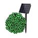 RELIGHTABLE Green Solar Outdoor String Christmas Lights 36Ft 100 LED Patio Lighting for Outside Yard Gazebo Party Wedding Tents Porch Xmas Garden Backyard Tree Decorations Balcony Decor Lights 100GX1