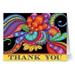 Cafe Thank You s With Plum Purple Envelopes | 72 Pack | Paisley Floral Thank You | Blank Inside Glossy Finish | For Greeting s Occasions Birthdays Gifts