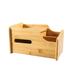 Trjgtas Coffee Table Remote Control Holder Collection Cosmetics Receipt Inclusion Organizer Storage Bamboo Wooden Box Racks L