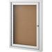 1 Door Enclosed Cork Bulletin Board 24 W X 18 H