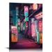 ONETECH Japan Art Poster - Japanese Print Artwork on Canvas Roll - Tokyo Anime Wall Art Picture Gift - Preppy Night City Wall Decor Poster for Room Aesthetic Bedroom Kitchen Living 16\x20\