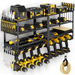 Power Tool Organizer Wall Mount Heavy Duty Drill Holder Garage Tool Organizer and Storage Suitable Tool Rack for Tool Room Workshop Garage Utility Storage Rack for Cordless Drill (4 Tier)