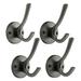4 Pack Large Wall Hooks For Hanging Heavy Duty (Matte) Coat Hooks For Wall Coat Hanger Hooks Wall Mounted Wall Mounted Bag Hooks Screw In Hooks Metal Wall Hooks For Hanging Coats Backpack Purse