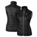 Women's Cutter & Buck Black Indianapolis Indians Rainier PrimaLoft Eco Insulated Full-Zip Puffer Vest