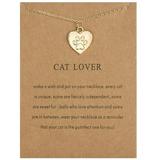 Huaai Necklace+Card Valentine s Day Necklace Star Necklace Gift to Friends Female Design Sense Temperament Collarbone Chain Love Fashion Love Cat Print Necklace Animal Cat Footprints