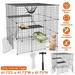 3 Tier Large Cat Cage iMounTEK Detachable Cat Crate with 2 Ladders Doors for 1-4 Cats 41.73 L x 41.73 W x 41.73 H