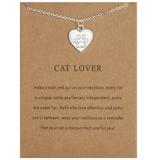 Huaai Necklace+Card Valentine s Day Necklace Star Necklace Gift to Friends Female Design Sense Temperament Collarbone Chain Love Fashion Love Cat Print Necklace Animal Cat Footprints