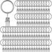 300 Pcs Metal Curtain Rings with Clips Curtain Hangers Clips Curtain Clips with Rings Metal Stainless Steel Curtain Hooks with Clips Suitable for 5/8 Inch Diameter Curtain Hanging Rods (Silver)