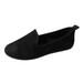 WILLBEST Tennis Shoes Womens Walking Black Women s Fashion Suede Round Head Flat Bag With Solid Color Casual Shoes Everyday Casual Shoes