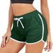 Munlar Womens Shorts Green High Waist Athletic with Pockets Biker Shorts for Women