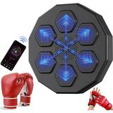 PanQlon Music Boxing Machine Bluetooth Smart Music Boxing Machine Boxing Machine Wall Mounted Music with 2 Pairs of Boxing Gloves Music Boxing Machine for Kids Adults Home Workout Gym