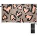 Valentines Leopard Love Heart Beach Towel 31 x 71 Quick Dry Bath Towel Super Absorbent Lightweight Travel Towel for Beach Yoga Swim Sport Camping Holiday