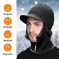 Winter Hats for Men Keep Warm Balaclava Cap Winter Knitted Hat with Zipper Warm