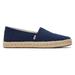 TOMS Women's Blue Alpargata Rope 2.0 Navy Recycled Cotton Espadrille Shoes, Size 9.5