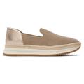 TOMS Women's Jocelyn Taupe Suede Metallic Leather Espadrille s Shoes Brown/Natural/Pink, Size 8.5