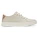 TOMS Women's Kameron Cream Metallic Leather Sneakers Shoes Natural/White, Size 7