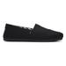 TOMS Women's Black Alpargata All Heritage Canvas Wide Width Espadrille Shoes, Size 8.5