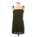 Urban Outfitters Casual Dress - Mini Square Sleeveless: Green Print Dresses - Women's Size Small