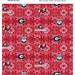 University Of Georgia TIE DYE Flannel Fabric-Sold By The Yard-College Flannel Fabric