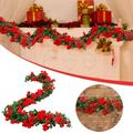 marioyuzhang 1 Piece 5.9 Foot False Rose Vine Artificial Flower Hanging Rose Ring Home Hotel Office Wedding Party Garden Arts and Crafts Decoration Red Rose Vine Fake Plant Decor Fake Roses Red