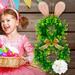 Happy Easter Clearance! WJSXC New Easter Ornament Rabbit Ear Wreath Window Display Holiday Wreath Decoration green